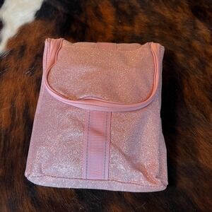 Kids Sparkly Pink Hanging Toiletry Bag Makeup Cosmetic Organizer Case‎